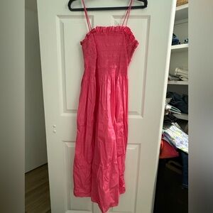 Pink smocked dress